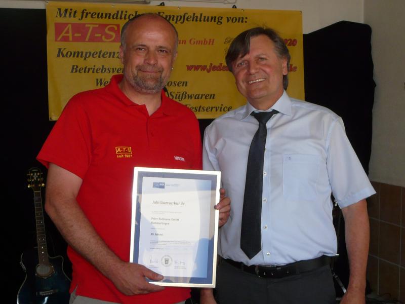 IHK-Jubiläumsurkunde für A-T-S Rullmann