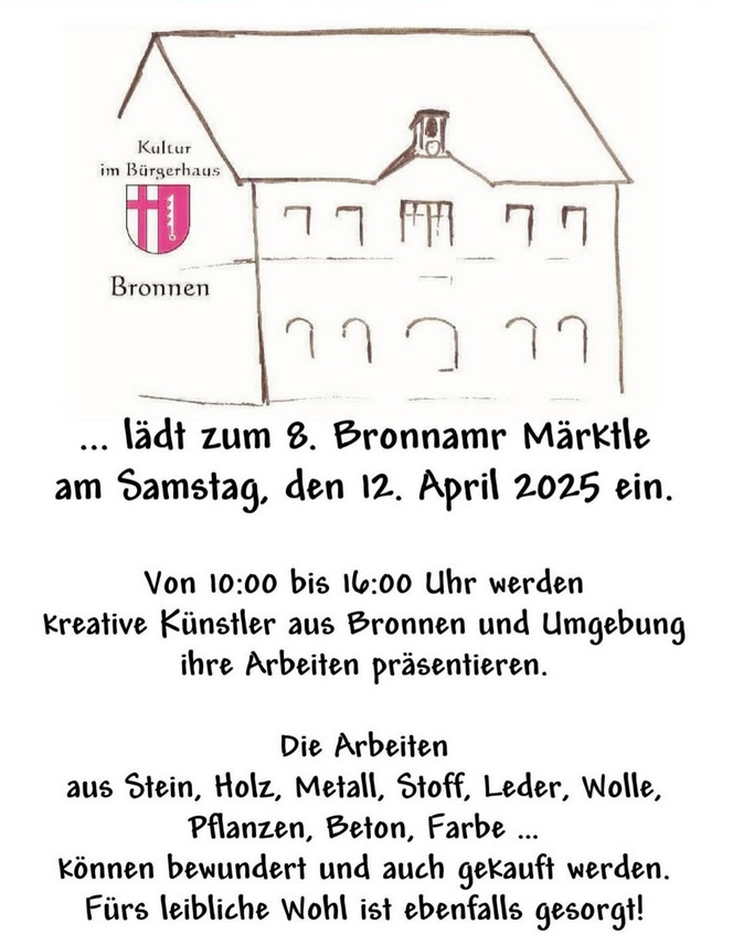Flyer Bronnamr Märktle 2025