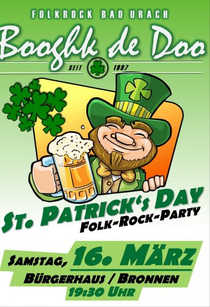 Flyer St. Patrick’s Day Party in Bronnen